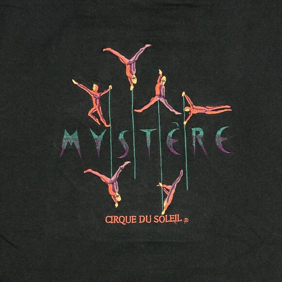 Cirque Du Soleil Mystere Shirt Men XL Black Treasure Island Y2K Embroidered - Picture 3 of 8